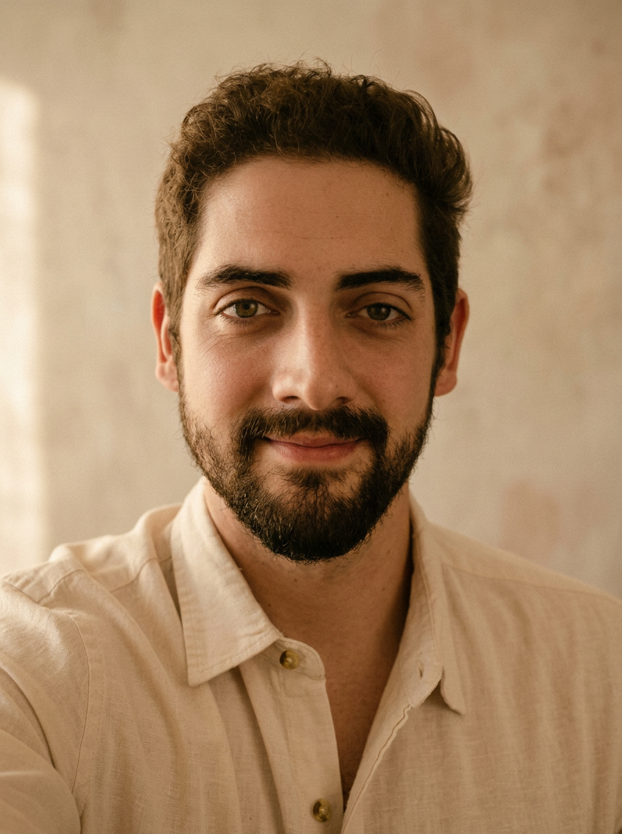 Retrato de Alexandre Pavan, psicanalista em Campinas